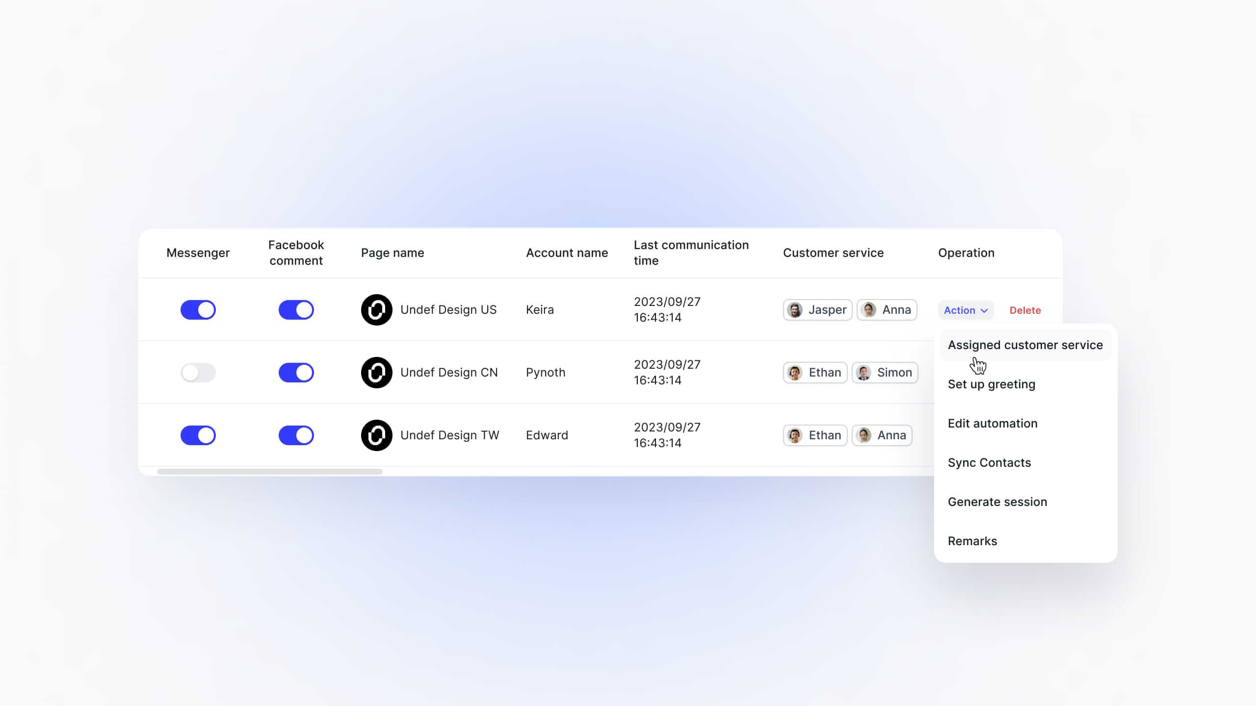 Facebook Account Management